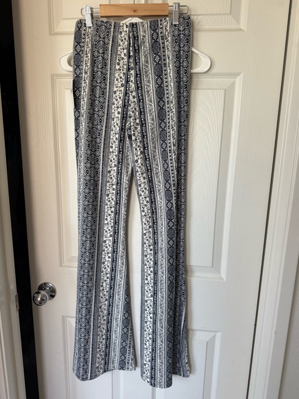 Forever 21 Black & White Striped Boho Flare Pants